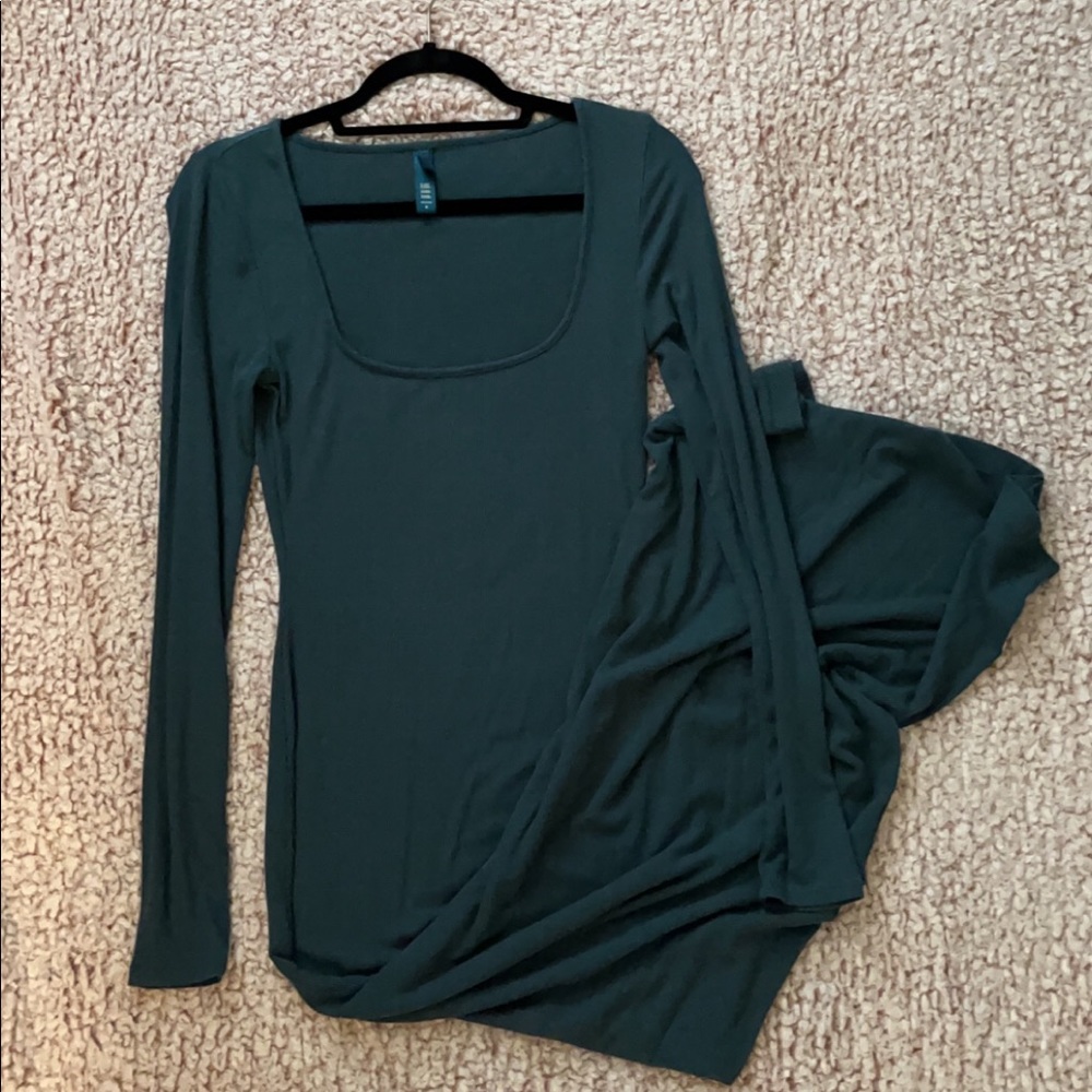 Skims Lounge Long Sleeve Dress